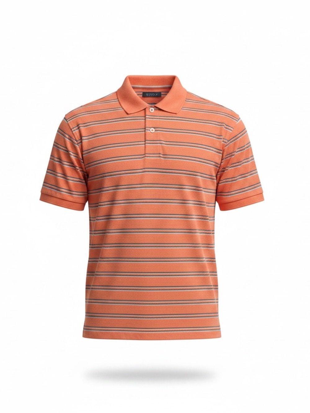 Nike Orange Striped Polo Shirt for Men